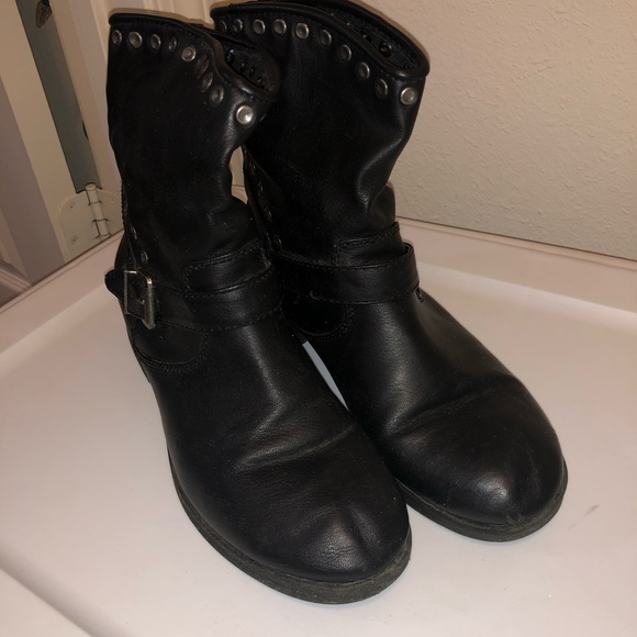 Black Moto Booties SIZE: 8.5 - Picture 2 of 8